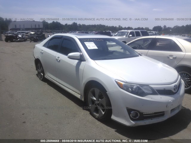 4T1BF1FK8CU621825 - 2012 TOYOTA CAMRY SE/LE/XLE WHITE photo 1