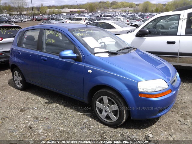 KL1TD62635B334256 - 2005 CHEVROLET AVEO LS BLUE photo 1