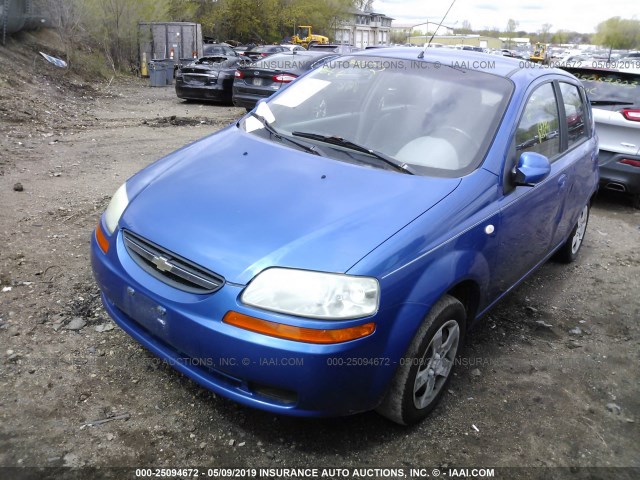 KL1TD62635B334256 - 2005 CHEVROLET AVEO LS BLUE photo 2