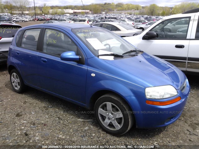 KL1TD62635B334256 - 2005 CHEVROLET AVEO LS BLUE photo 6