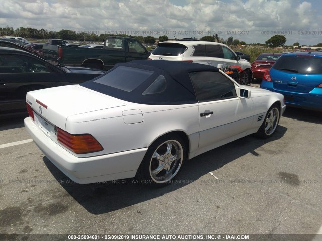 WDBFA67EXRF096899 - 1994 MERCEDES-BENZ SL 500 WHITE photo 4