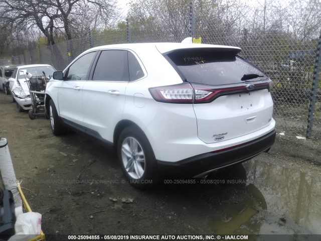 2FMPK4J98HBB75146 - 2017 FORD EDGE SEL WHITE photo 3