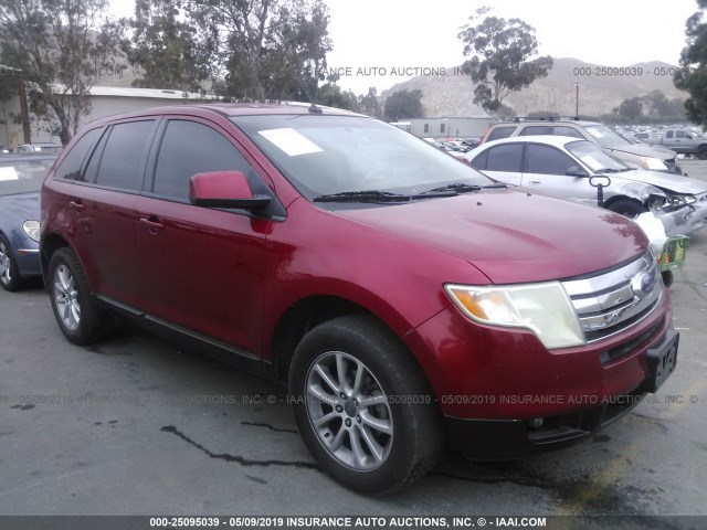 2FMDK38C49BA44716 - 2009 FORD EDGE SEL RED photo 1