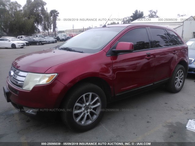 2FMDK38C49BA44716 - 2009 FORD EDGE SEL RED photo 2