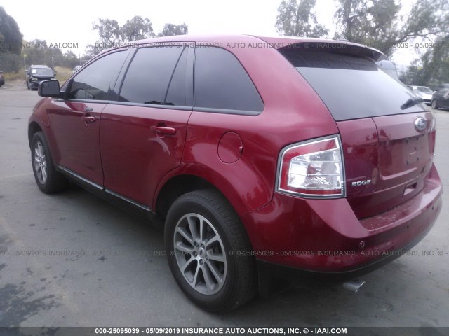 2FMDK38C49BA44716 - 2009 FORD EDGE SEL RED photo 3