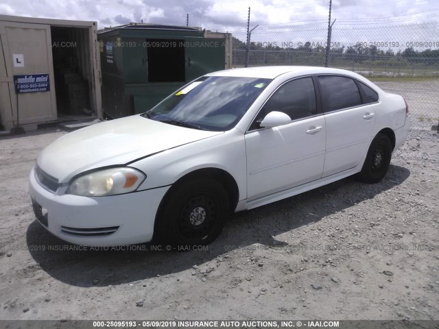 2G1WD5EM5B1148281 - 2011 CHEVROLET IMPALA POLICE WHITE photo 2