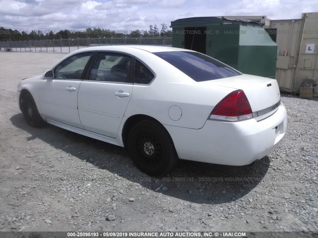 2G1WD5EM5B1148281 - 2011 CHEVROLET IMPALA POLICE WHITE photo 3