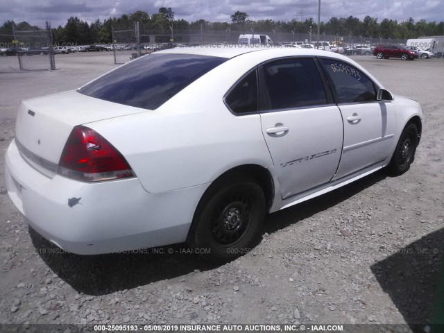 2G1WD5EM5B1148281 - 2011 CHEVROLET IMPALA POLICE WHITE photo 4