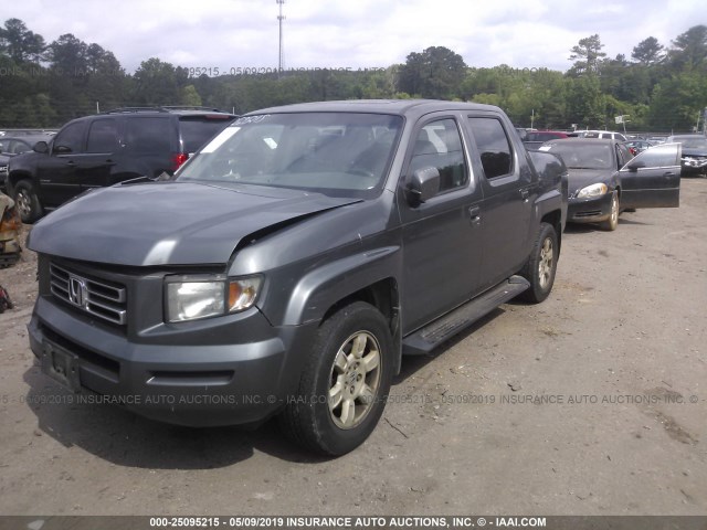 2HJYK16557H551614 - 2007 HONDA RIDGELINE RTL GRAY photo 2