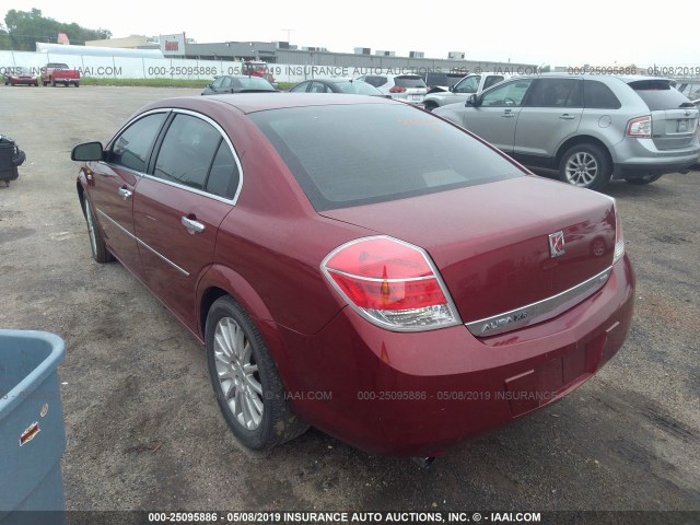 1G8ZV57788F133908 - 2008 SATURN AURA XR MAROON photo 3