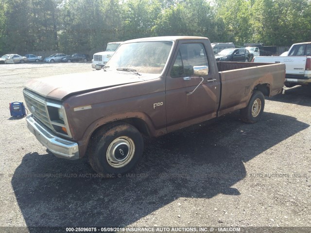 2FTCF10E8CCA67133 - 1982 FORD F100 BROWN photo 2