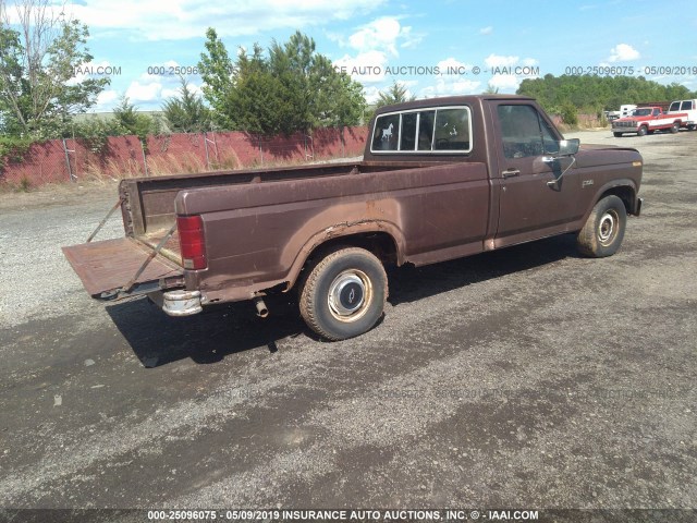 2FTCF10E8CCA67133 - 1982 FORD F100 BROWN photo 4