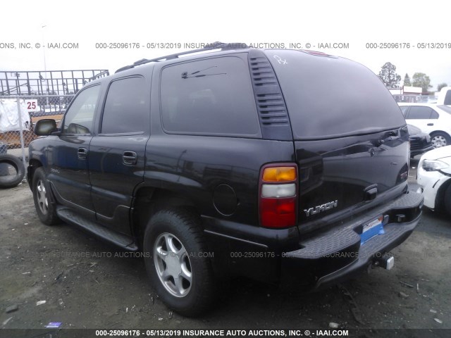 1GKEK63U71J295986 - 2001 GMC DENALI BLACK photo 3