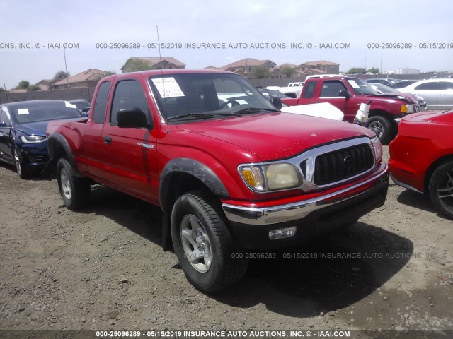 5TESN92N62Z043011 - 2002 TOYOTA TACOMA XTRACAB PRERUNNER წითელი ფოტო 1