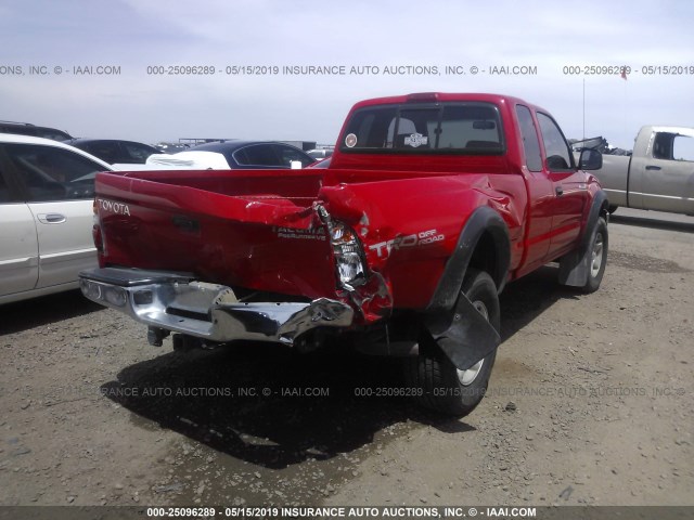 5TESN92N62Z043011 - 2002 TOYOTA TACOMA XTRACAB PRERUNNER RED photo 4