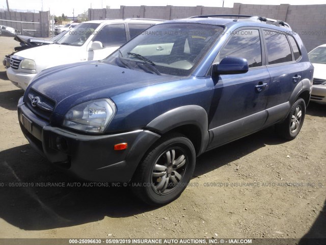 KM8JN72D56U319860 - 2006 HYUNDAI TUCSON GLS/LIMITED BLUE photo 2