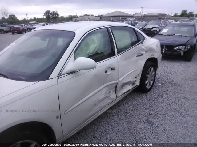 2G4WE587461296112 - 2006 BUICK LACROSSE CXS WHITE photo 6