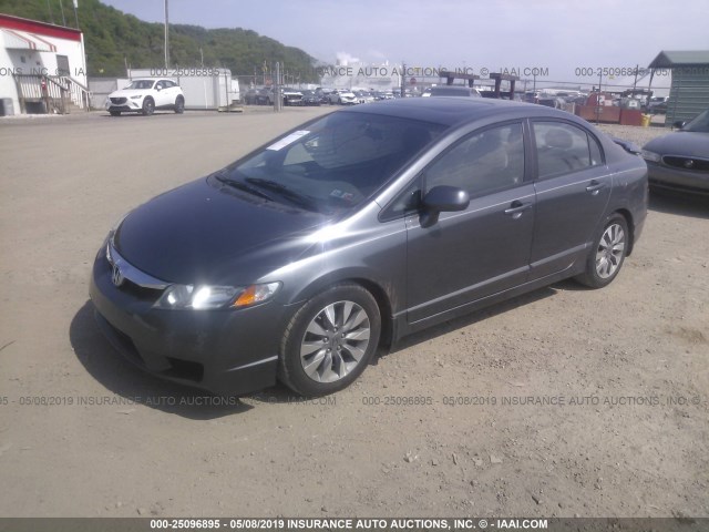 2HGFA1F99AH523387 - 2010 HONDA CIVIC EXL GRAY photo 2