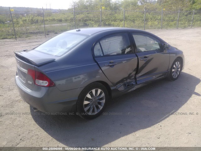 2HGFA1F99AH523387 - 2010 HONDA CIVIC EXL GRAY photo 4