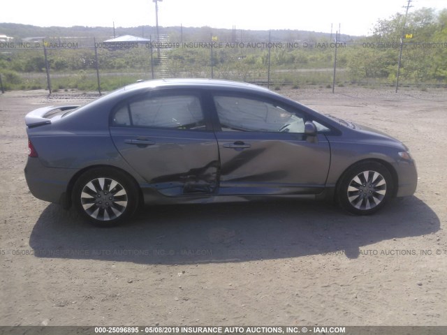 2HGFA1F99AH523387 - 2010 HONDA CIVIC EXL GRAY photo 6