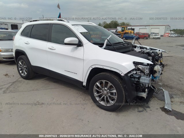 1C4PJLLB1KD327187 - 2019 JEEP CHEROKEE LATITUDE PLUS WHITE photo 1