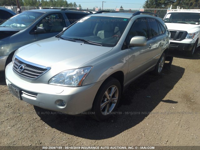 JTJHW31U972019422 - 2007 LEXUS RX 400H SILVER photo 2