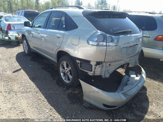 JTJHW31U972019422 - 2007 LEXUS RX 400H SILVER photo 3