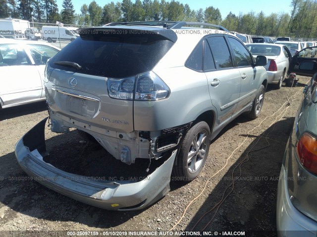 JTJHW31U972019422 - 2007 LEXUS RX 400H SILVER photo 4