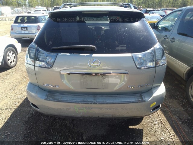 JTJHW31U972019422 - 2007 LEXUS RX 400H SILVER photo 6