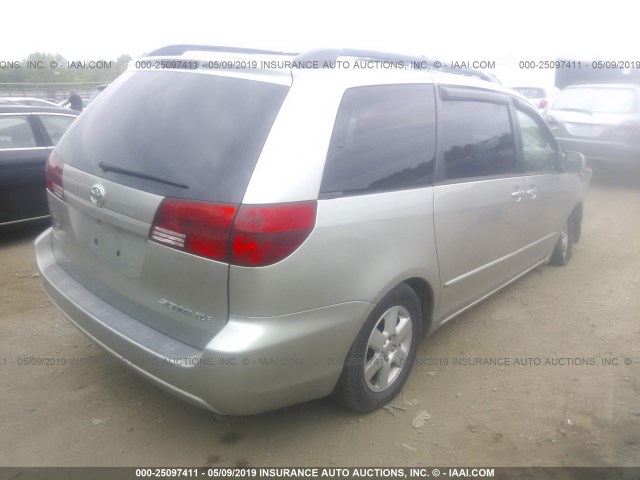 5TDZA22C94S213779 - 2004 TOYOTA SIENNA XLE/XLE LIMITED SILVER photo 4