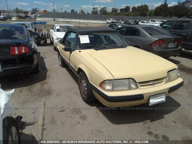1FABP44E5JF286238 - 1988 FORD MUSTANG LX YELLOW photo 1