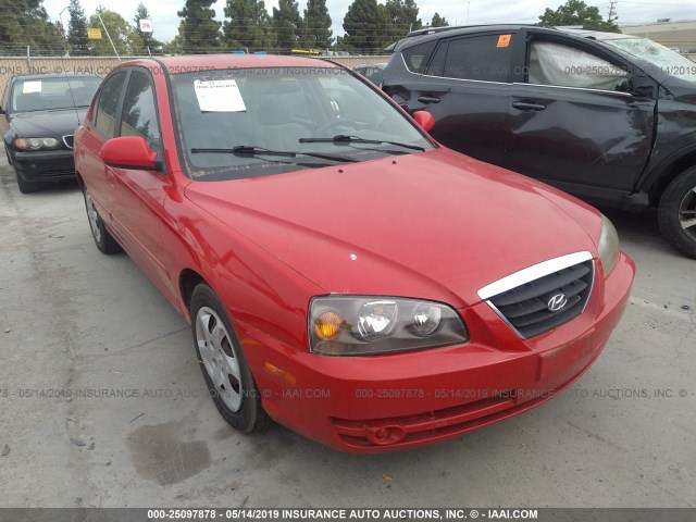 KMHDN46D25U943040 - 2005 HYUNDAI ELANTRA GLS/GT RED photo 1