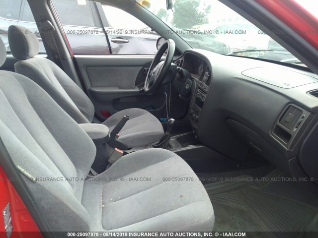 KMHDN46D25U943040 - 2005 HYUNDAI ELANTRA GLS/GT RED photo 5