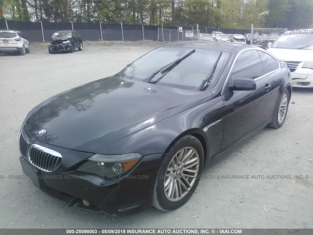WBAEH73404B189312 - 2004 BMW 645 CI AUTOMATIC Қара фото 2