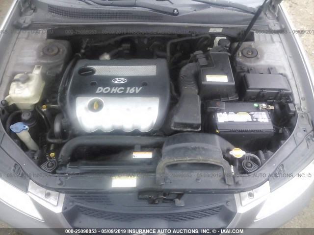 KMHEU46C26A073873 - 2006 HYUNDAI SONATA GLS/LX GRAY photo 10