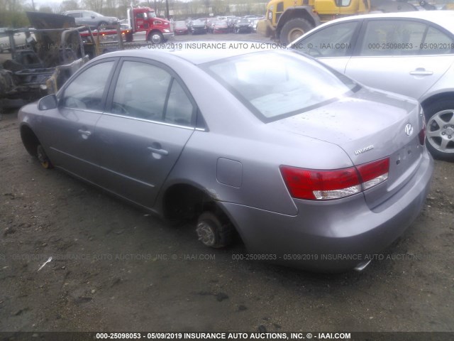 KMHEU46C26A073873 - 2006 HYUNDAI SONATA GLS/LX GRAY photo 3