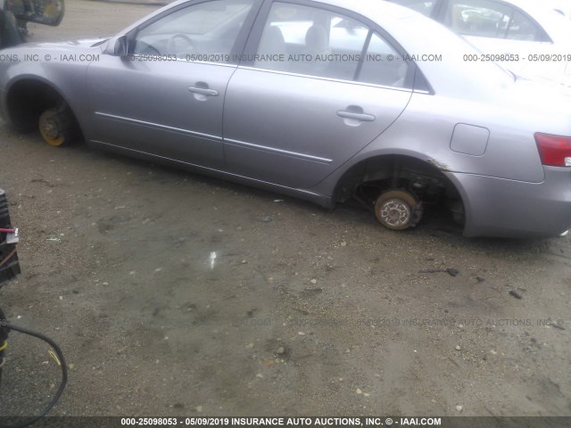 KMHEU46C26A073873 - 2006 HYUNDAI SONATA GLS/LX GRAY photo 6