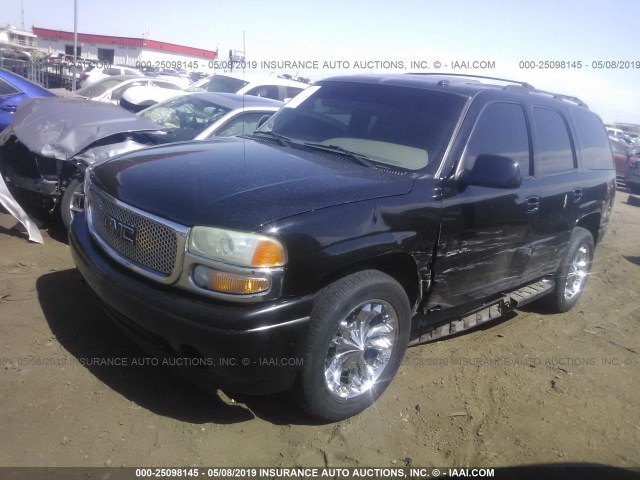 1GKEK63U42J290570 - 2002 GMC DENALI BLACK photo 2