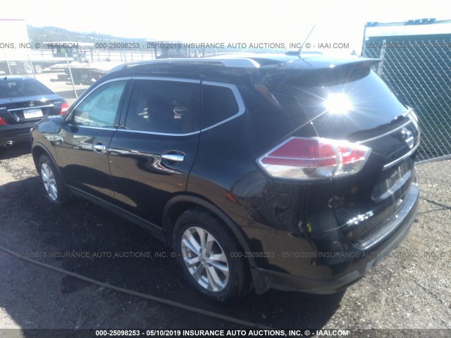 5N1AT2MV5FC811406 - 2015 NISSAN ROGUE S/SL/SV BLACK photo 3