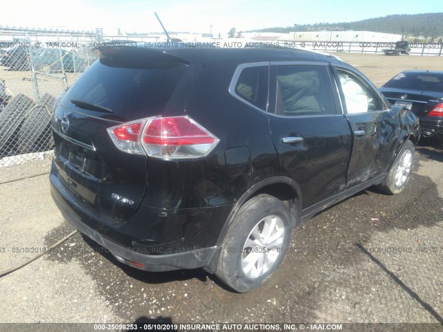 5N1AT2MV5FC811406 - 2015 NISSAN ROGUE S/SL/SV BLACK photo 4