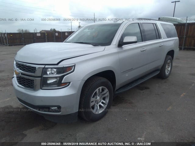 1GNSKHKC7KR297668 - 2019 CHEVROLET SUBURBAN K1500 LT SILVER photo 2