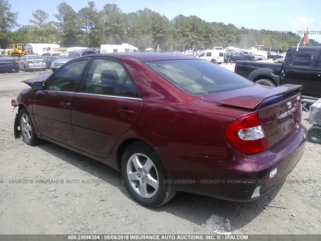 JTDBF32K920039373 - 2002 TOYOTA CAMRY LE/XLE/SE MAROON photo 3