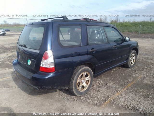 JF1SG63696H740640 - 2006 SUBARU FORESTER 2.5X BLUE photo 4