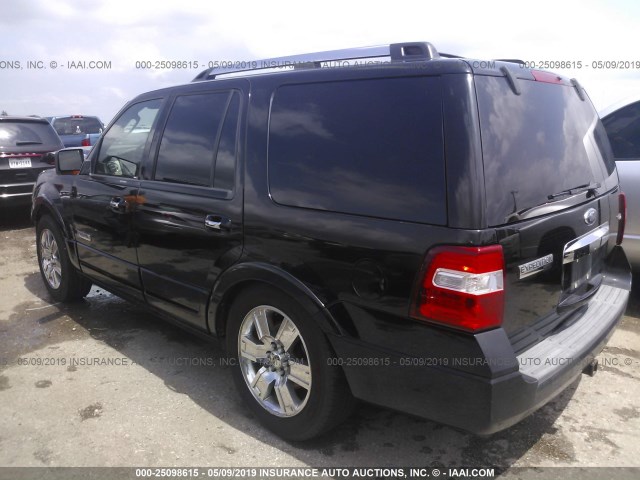 1FMFU19568LA52497 - 2008 FORD EXPEDITION LIMITED BLACK photo 3