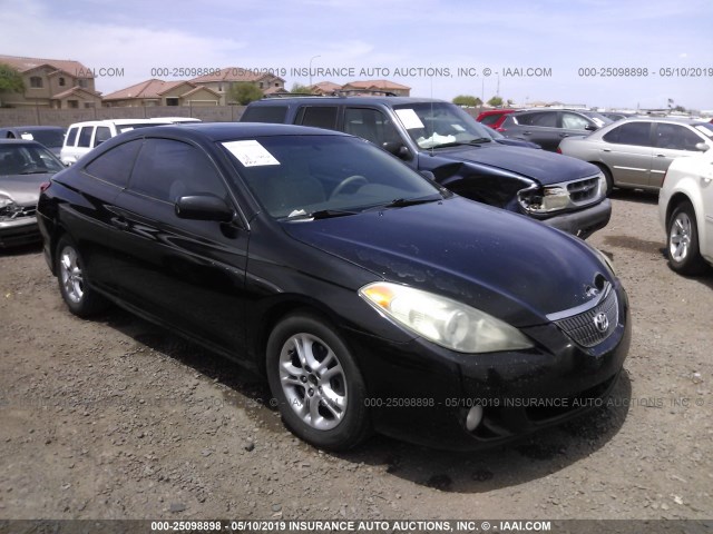 4T1CE38P35U518570 - 2005 TOYOTA CAMRY SOLARA SE/SLE BLACK photo 1