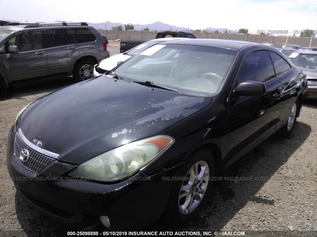 4T1CE38P35U518570 - 2005 TOYOTA CAMRY SOLARA SE/SLE BLACK photo 2