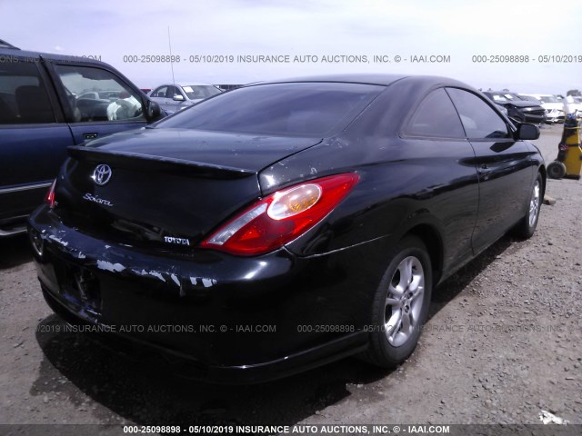 4T1CE38P35U518570 - 2005 TOYOTA CAMRY SOLARA SE/SLE BLACK photo 4