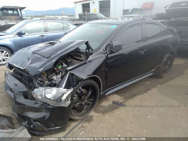 JA32V6FVXBU021934 - 2011 MITSUBISHI LANCER RALLIART BLACK photo 2