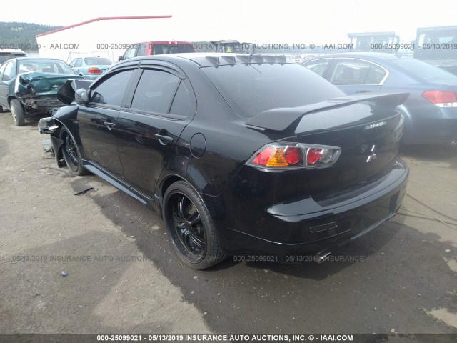 JA32V6FVXBU021934 - 2011 MITSUBISHI LANCER RALLIART BLACK photo 3