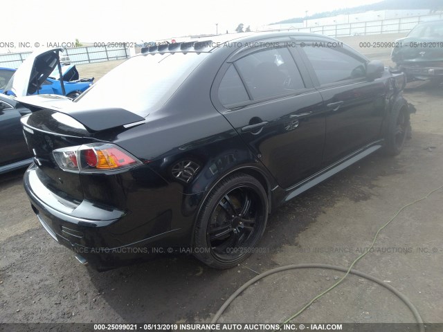 JA32V6FVXBU021934 - 2011 MITSUBISHI LANCER RALLIART BLACK photo 4